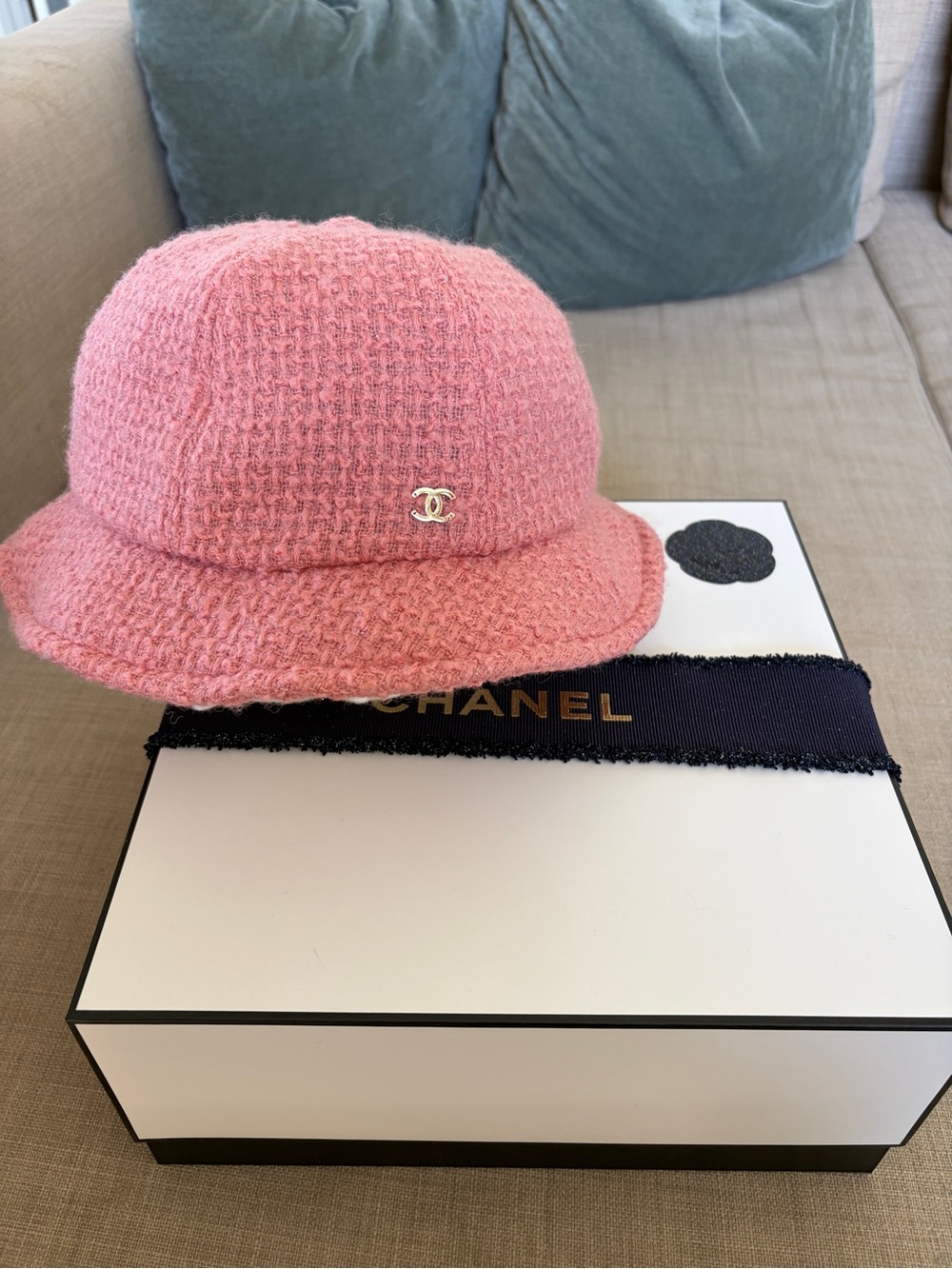 CHANEL Tweeted Bucket Hat